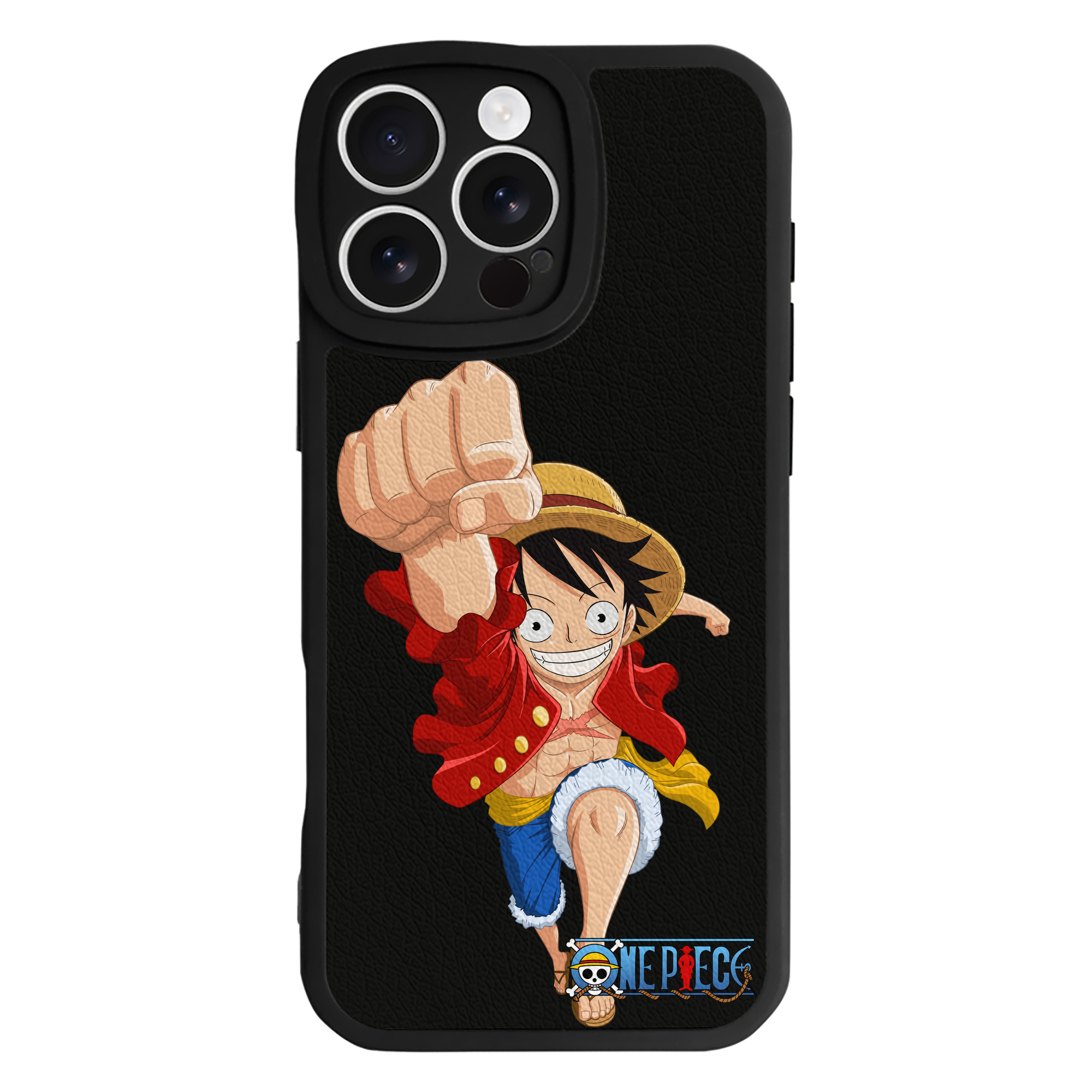（画像用） ワンピース モンキー・D・ルフィ ONE PIECE Monkey D. Luffy 【iPhone 16シリーズ対応】シリコンスマホケース（レザー調） 材質：シリコン